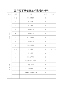 陕西科学技术出版社五年级下册信息技术全册教案