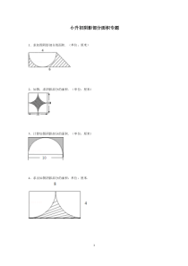 小学六年级-阴影部分面积-专题-复习-经典例题(含答案)