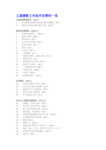 儿童摄影工作室开店费用一览