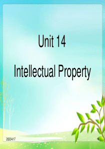 泛读教程第二册unit14IntellectualProperty