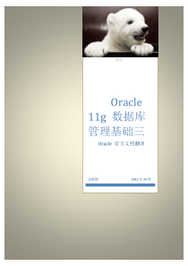 Oracle 11g -数据库管理基础三