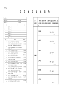 A3工程竣工验收记录