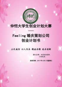 Feeling婚庆策划公司创业计划书 营销策划