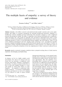 The multiple facets of empathy- a survey of theory