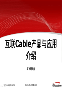 易飞扬互联Cable产品与应用介绍