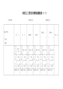 农民工工资支付情况调查表