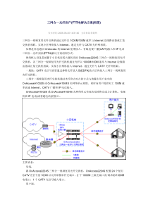 三网合一光纤到户(FTTH)解决方案(附图)