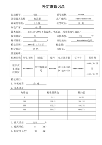 电流表检定记录