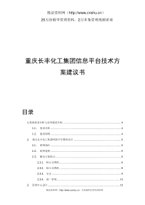 重庆长丰化工集团信息平台技术方案建议书（DOC52页）