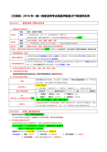 (已排版)2018年一建一级建造师考试真题押题重点下载建筑实务