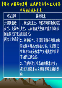 专题六  新航路的开辟、殖民扩张与资本主义世界市场的形成和发展