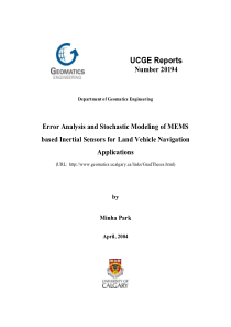 ii THE UNIVERSITY OF CALGARY Error Analysis and St