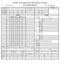 BOM模板物料清单表