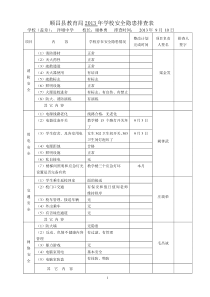 (新)学校安全隐患排查表9