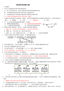 神经调节经典练习题