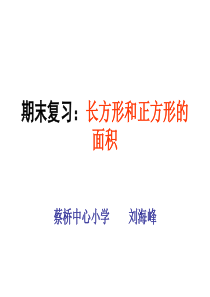 苏教版三年级数学下册期末复习(一)：长方形和正方形的面积课件