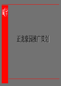 正龙豪园推广策划（PPT 60页）