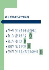 最新项目费用计划与控制管理