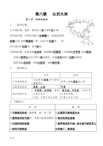 湘教版七年级地理下册复习提纲-(附图版)