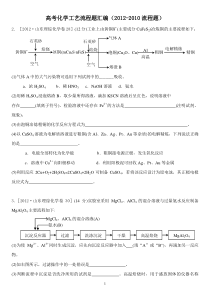 各高考化学工艺流程题汇编