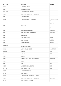 航海英文术语简写汇总