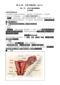 简单易记的执业医师考试资料：女性生殖系统