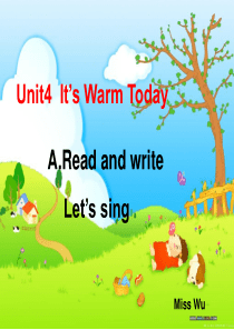 人教四年级下册Unit4its_warm_today_Part_A_read_and_write