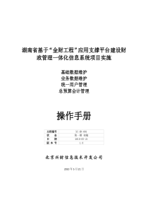 -平台系统安装部署及管理维护手册_湖南项目