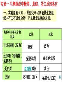 三大物质的鉴定实验