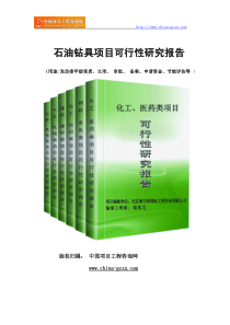 石油钻具项目可行性研究报告范文格式(专业经典案例)