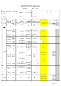 风险评估记录FMEA评估记录