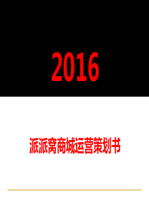 派派窝商城运营策划书(买家学习资料)