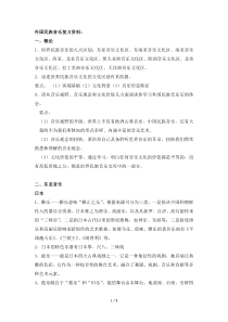 外国民族音乐复习资料汇总