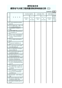 4-建筑电气分部工程质量控制资料核查记录(二)-GD3030303-2