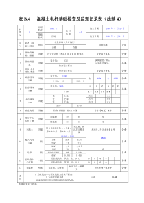 混凝土电杆基础检查及评级记录表