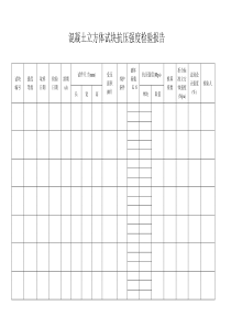 混凝土立方体试块抗压强度检验报告