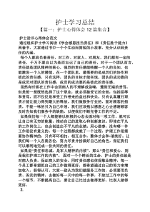 护士学习总结