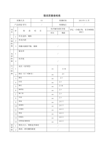 服装质量检验表(chenyi)