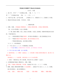 青岛版数学五年级下册知识点归纳总结