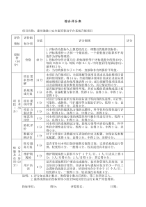 综合评分表