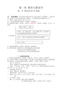 (山香版)教材重点笔记——1教育学