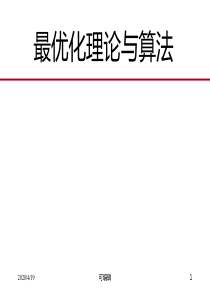 最优化理论与算法完整版课件陈宝林PPT课件