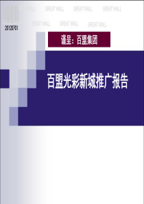 湖北枣阳百盟光彩新城推广报告