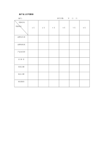 新产品上市考察表