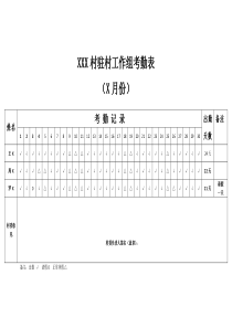 驻村工作组考勤表