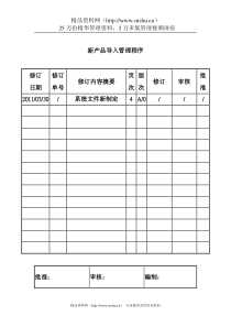 新产品导入管理程序