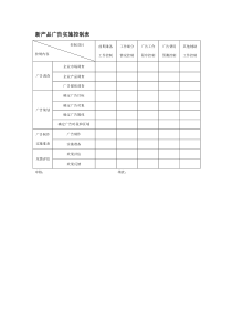 新产品广告实施控制表