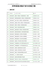 材料检验试验计划与实施方案