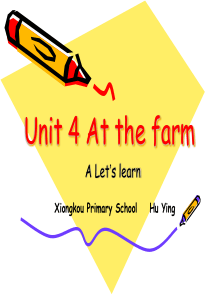 人教版PEP小学英语四年级下册unit-4-Part-A--lets-learn课件