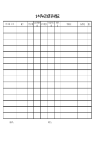 文件评审计划及评审情况